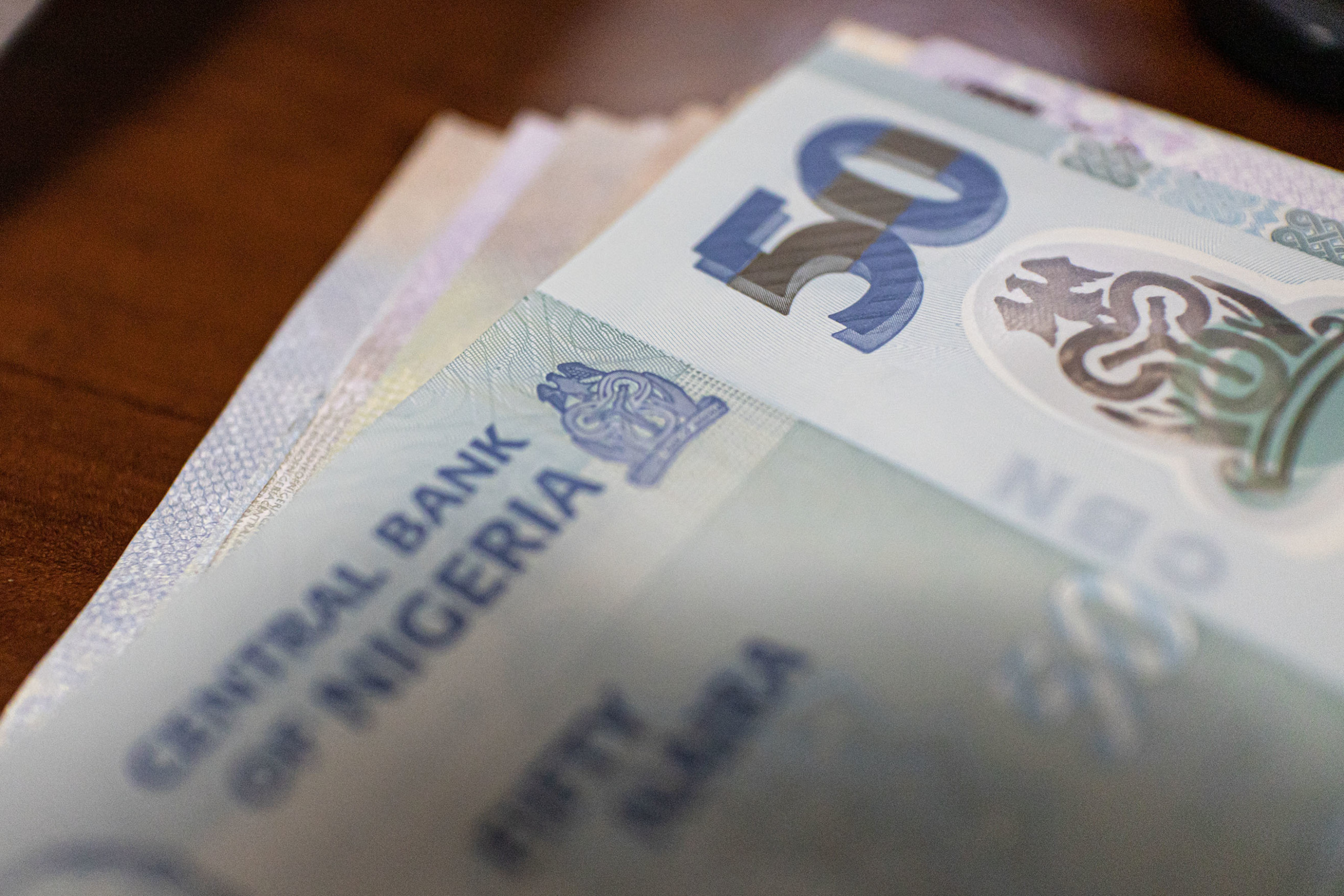 Closeup of Money of Nigeria