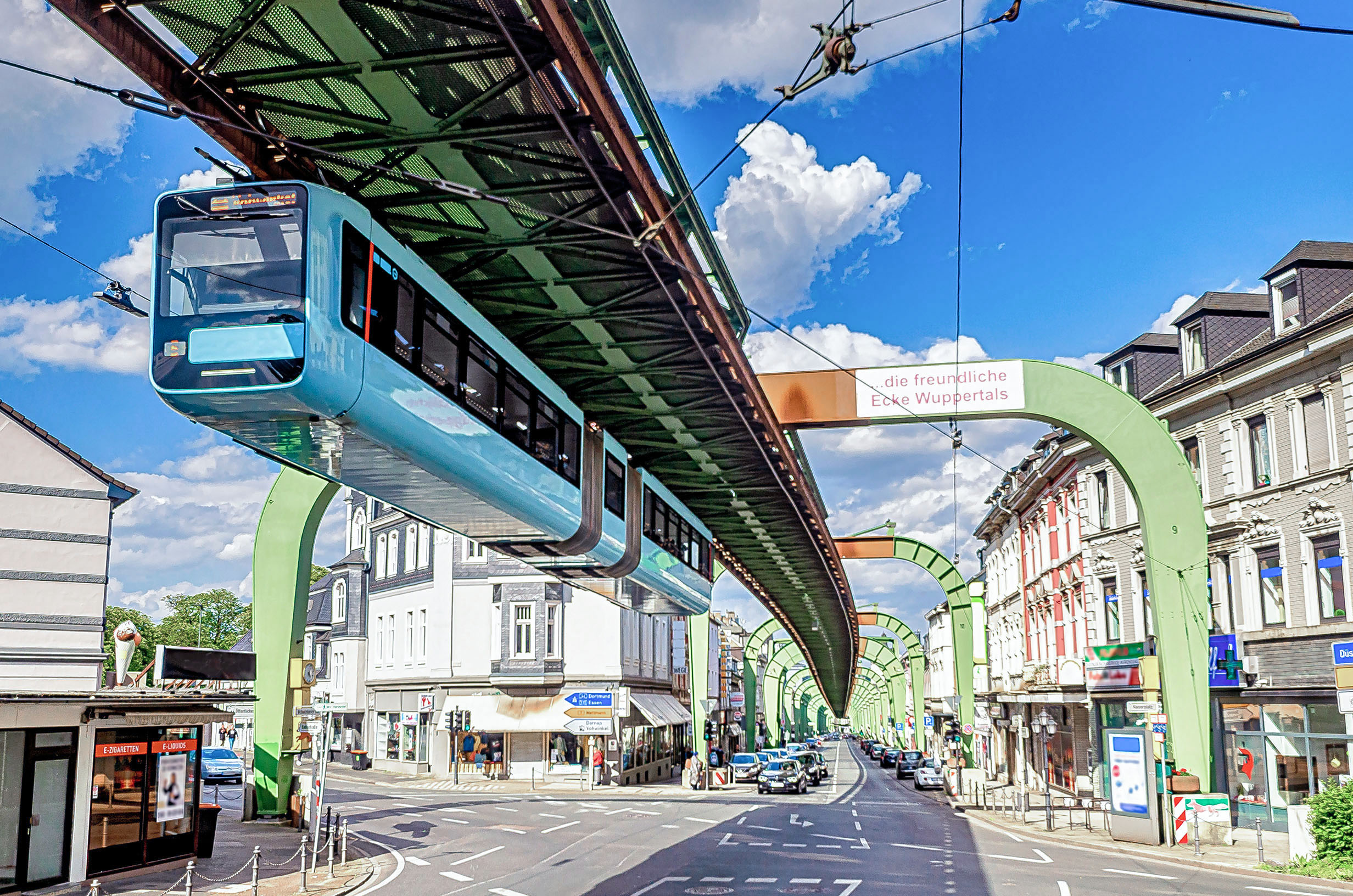 Wuppertal city street in germany