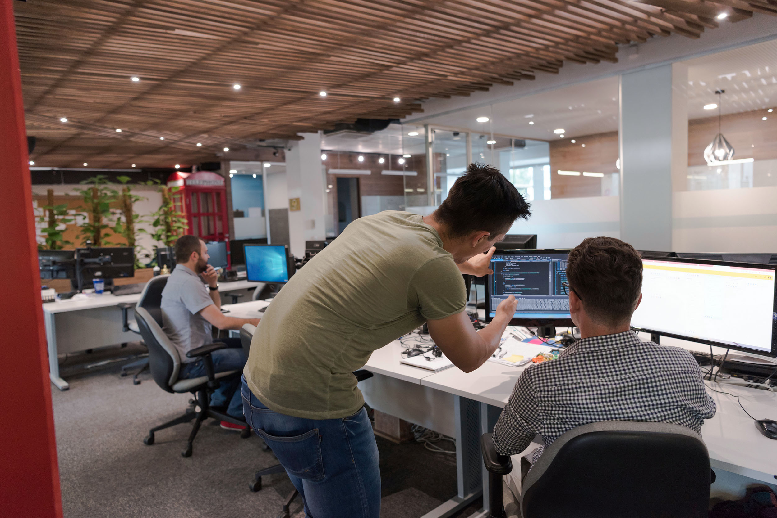 Developers trying to solve a problem