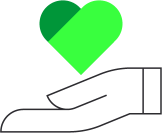 Hand holdin heart