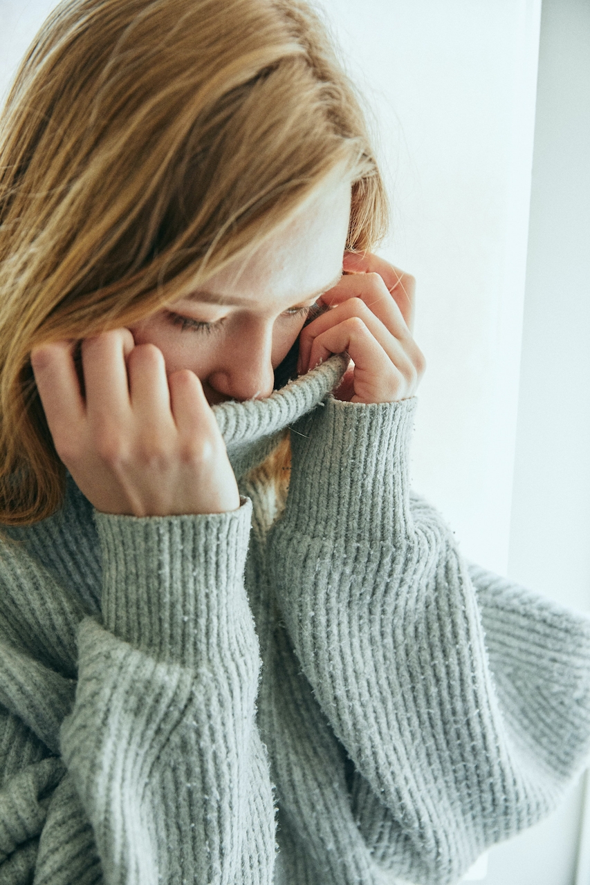 Woman in sweater