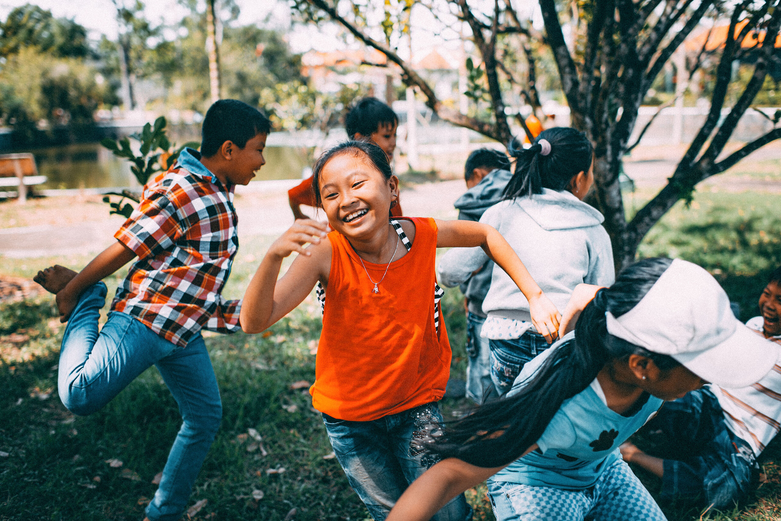 Children playing outside