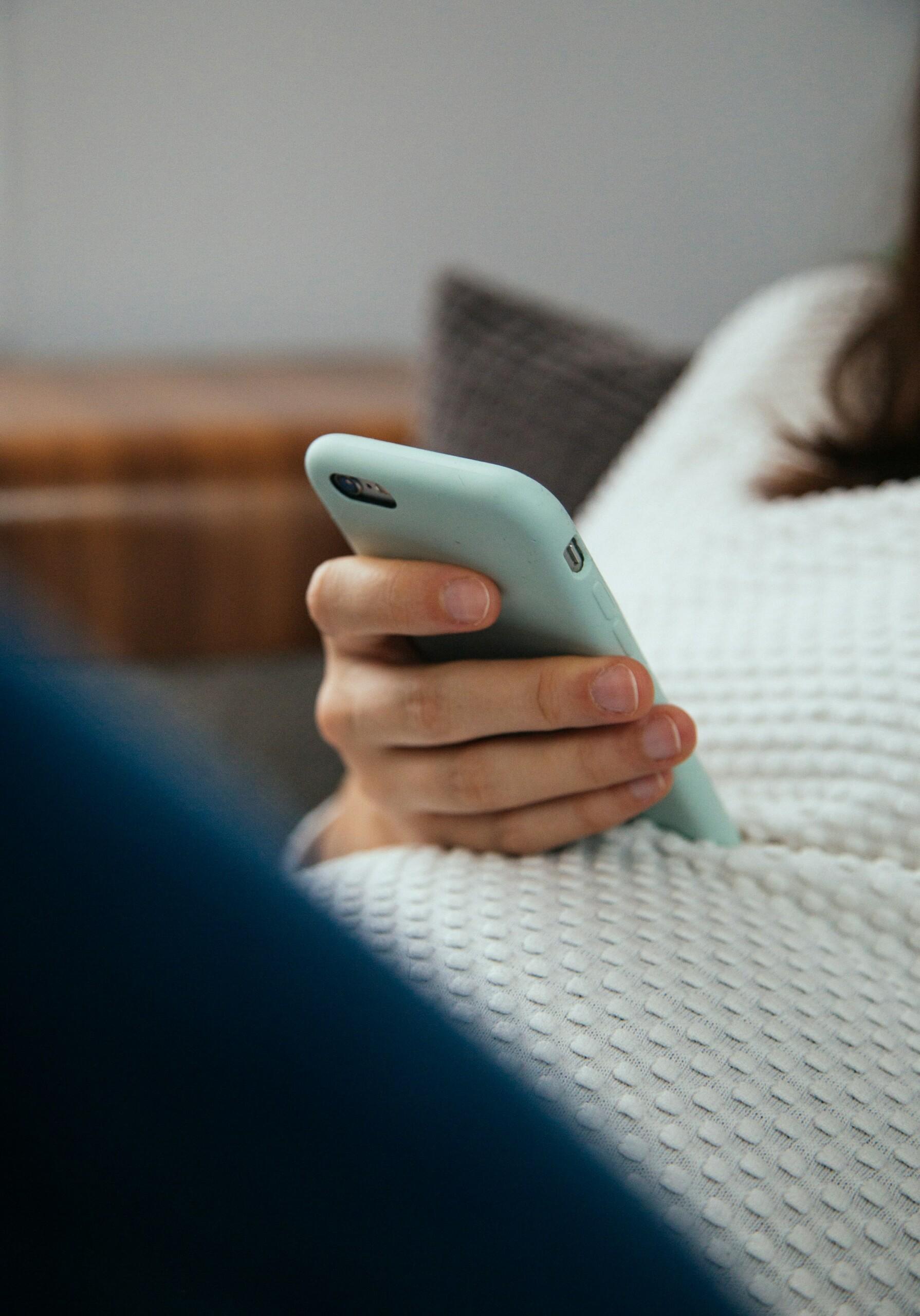 Pregnant woman with mobile