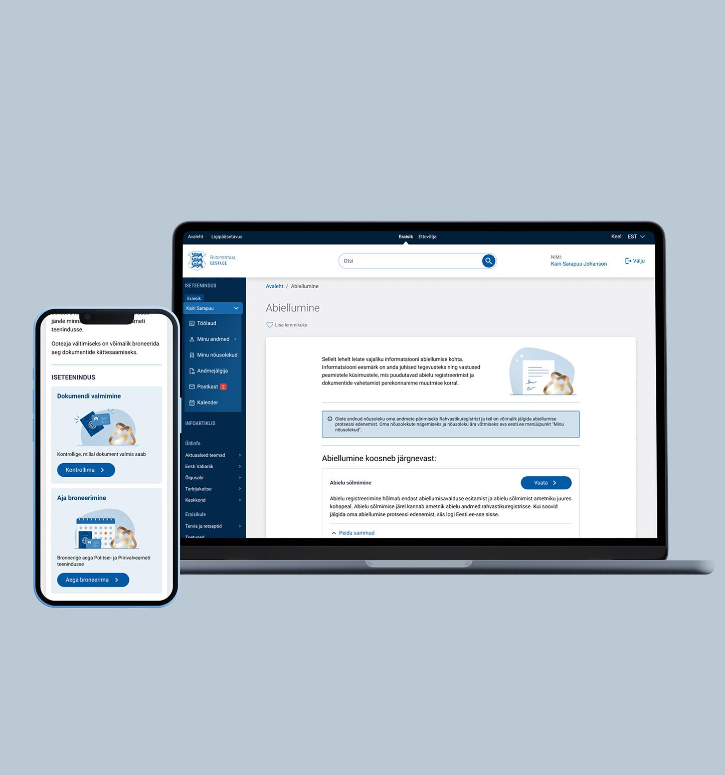 Eesti.ee customer portal